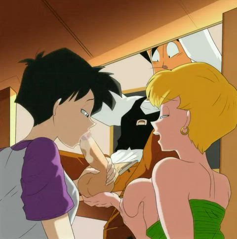 Videl & Erasa distract going Gohan from studying (Scrabble007)