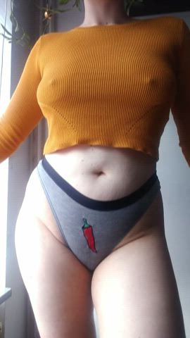 What caught your eye first - my tits, or my spicy panties? [OC]