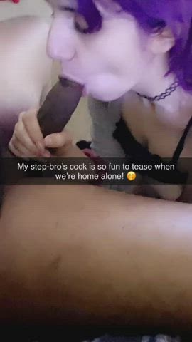 Hot Step-Sister BBC Cock Worship Blowjob