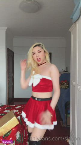 asian blonde caption dancing lingerie panties trans woman