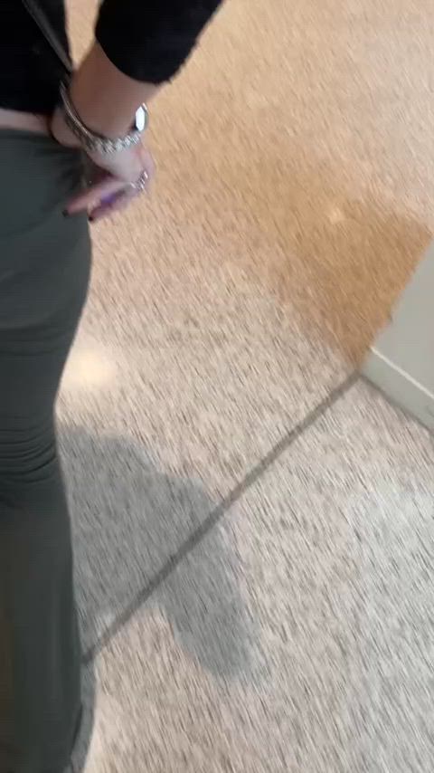 Panties and boobs in the mall