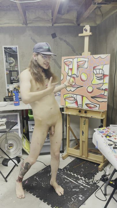Passionate Artist - paints naked to raise money &amp; pay for supplies 🥺