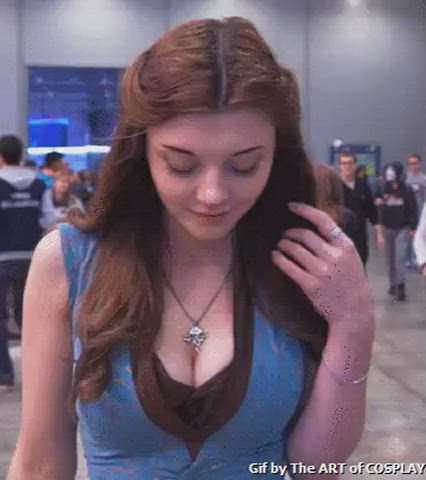 Blue Eyes Cleavage Clothed Cosplay Eye Contact Natalie Dormer Non-nude Pretty