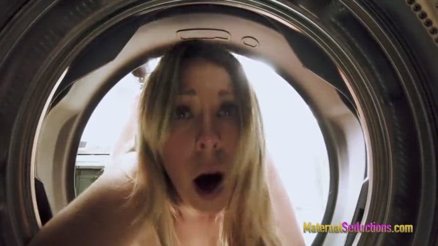 Fucking my Hot Step Mom while she is Stuck in the Dryer - Nikki Brooks