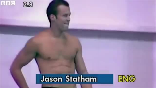 Jason Statham professionally diving in the 90s before he started acting