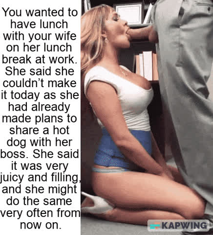 blowjob boss caption cheating hotwife office taboo wife