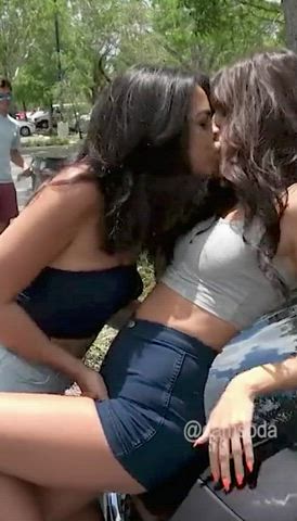 babes french kissing girl girl girlfriend girlfriends girls kissing onlyfans outdoor