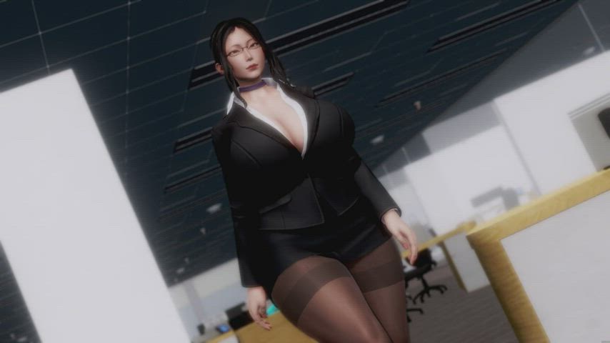 Busty Secretary Fucked By Airhead Boss 3D Hentai