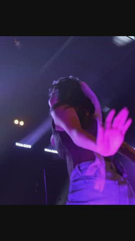 Rebecca Black bouncing her tits onstage