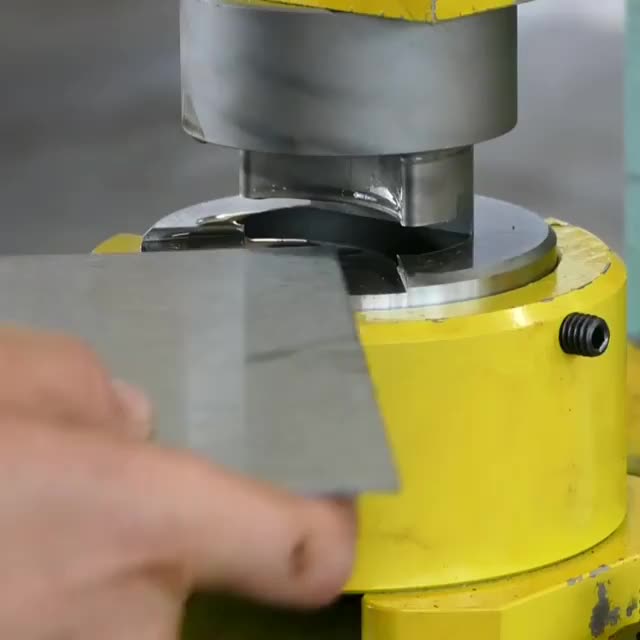 Punching rounded corners in steel plate