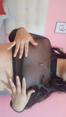 big tits camgirl latina lingerie natural tits nipple piercing nipples teen webcam