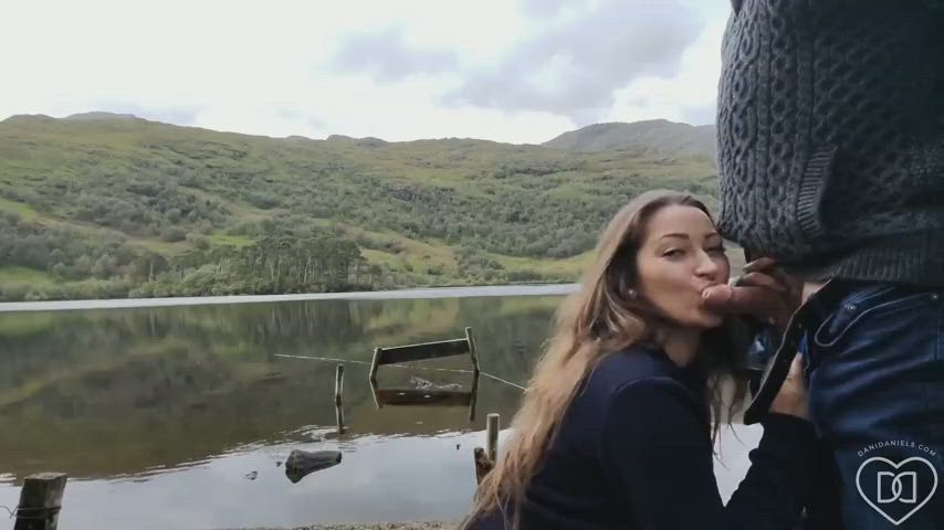 Blowjob and Creampie By The Lake