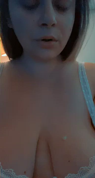 BBW Dripping Spit on Huge Tits