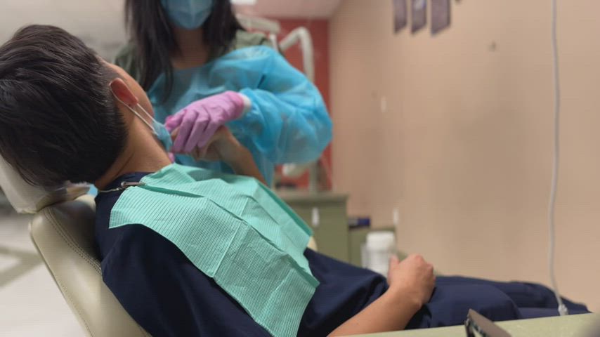Dental students make love after working on each other