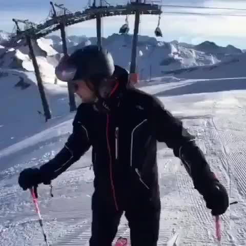 Skiing Down A Hill