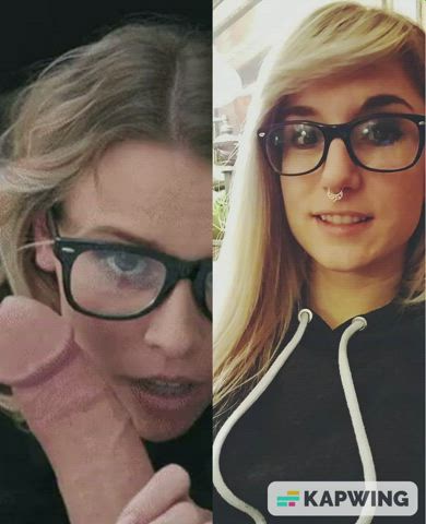 BabeCock Blonde Blowjob Emo Fetish Gamer Girl Glasses