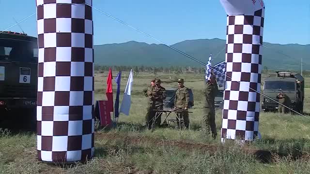 Military drivers competition, Tuva, Russia