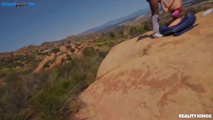 Angel youngs sucking a perfect bbc in pure nature
