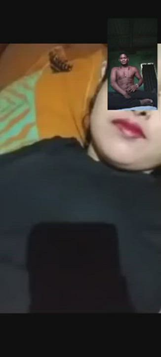 🔥🥰Cute Bangla Bhabhi showing her huge milky boobs🍑 in video call to her