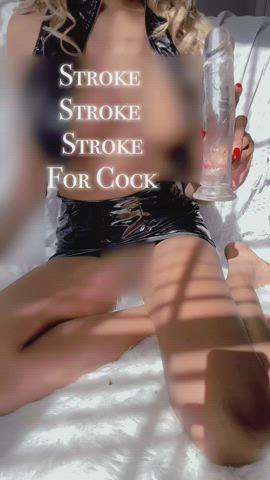 Silly beta, stroke for cock only