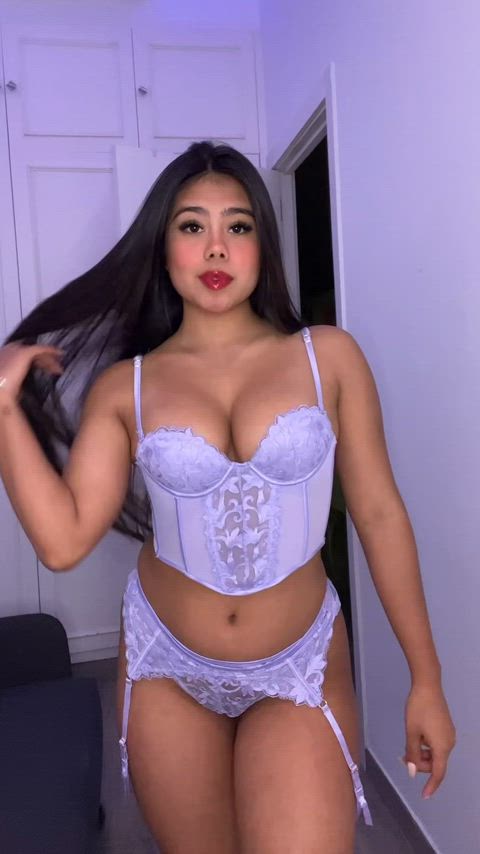 My sexy naked asian-latina tits are all yours daddy