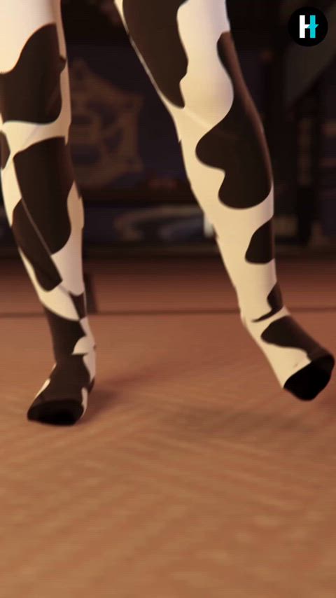 Gogo dressed as a cow dances sensually (Heracles3DX) [Big hero 6]