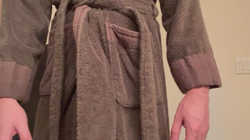bwc bathroom big dick masturbating robe solo