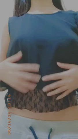Cuty Playing With Boobs On Snap🔥🔥