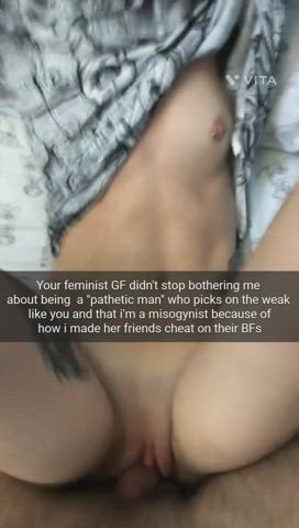 Your feminist GF submitted and got dominated by your bully