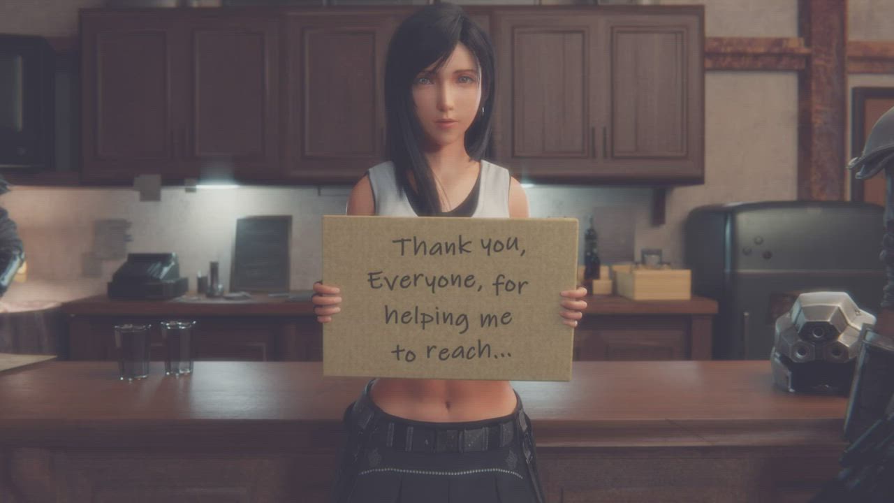 Tifa thanking her 100k followers (lvl3toaster) [Final Fantasy]