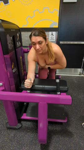 Immediately got caught with my titty out at the gym [gif]