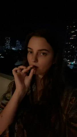 Smoking a joint on my balcony for all my neighbours to see🙈