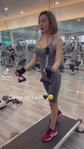 Hot Asian Girl at the Gym