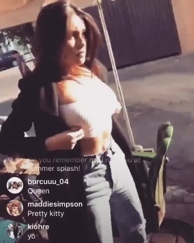 Madison Beer being goofy on set