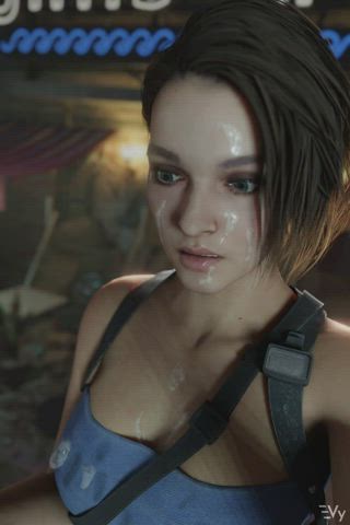 Jill faceful of cum [Resident Evil]