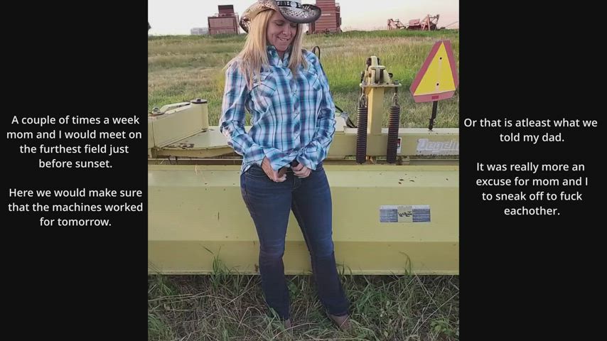 caption cowgirl family milf mom outdoor son taboo