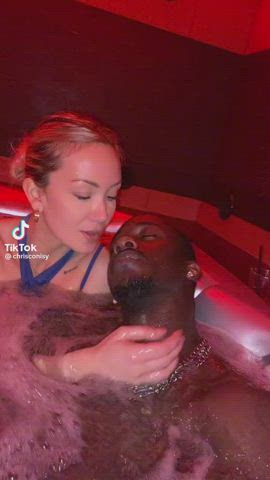Kissing in the Hot Tub