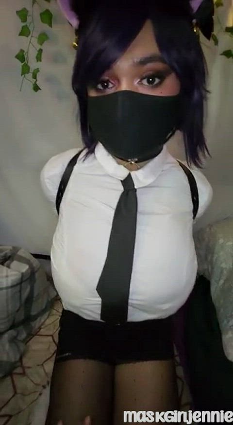 Would you hire me to be your secretary? The armbinder and gag come included XD