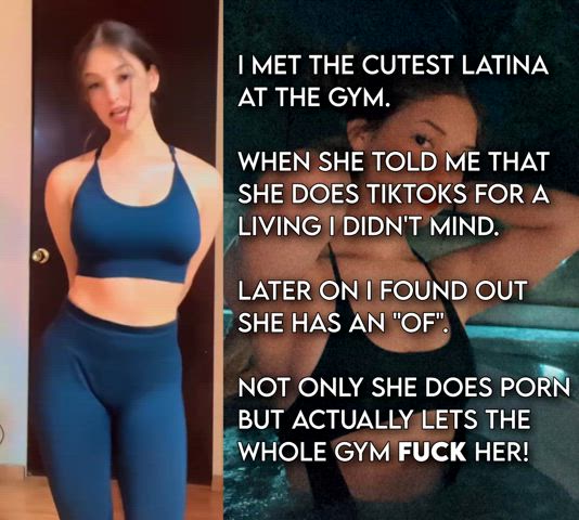[From Innocent to Slut] Started at the gym as a tiktoker, she became the trainer's