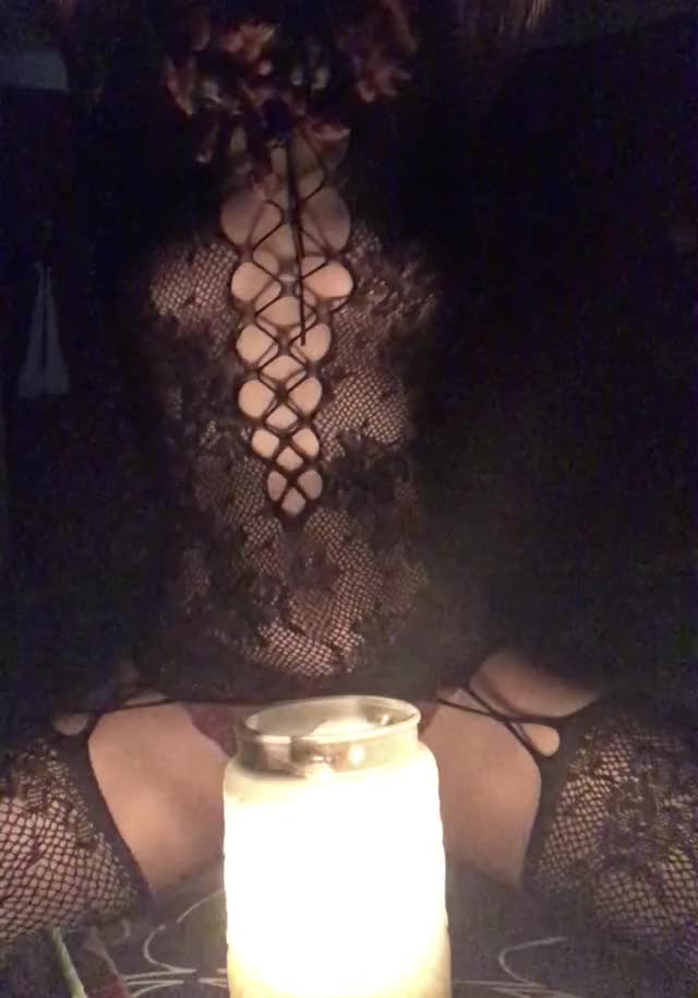 A candle always sets the mood for me.