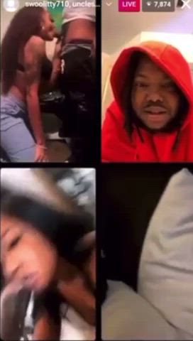 Giving head on IG Live is crazy 😂