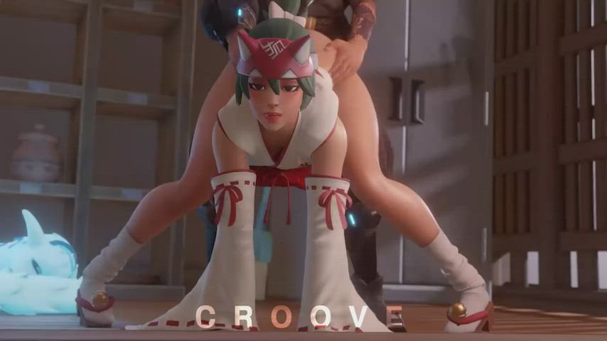 Shrine Maiden Kiriko gets fucked (croove) [overwatch]