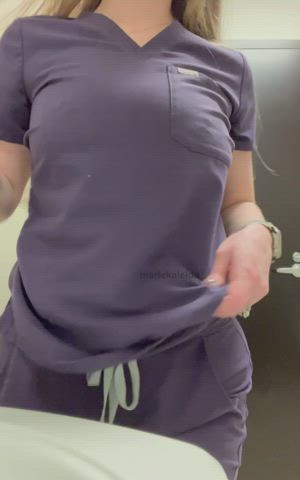 Would you stare at my tits if I was your nurse? [oc]