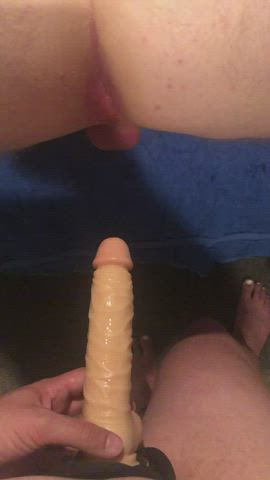 8inch Doggy style ! His ass eats it up 😋 🔥 Should I go bigger?…Nz Milf x