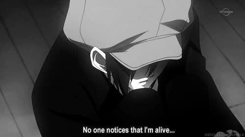 anime quote black and whiite aesthetic grey: nabari no ou