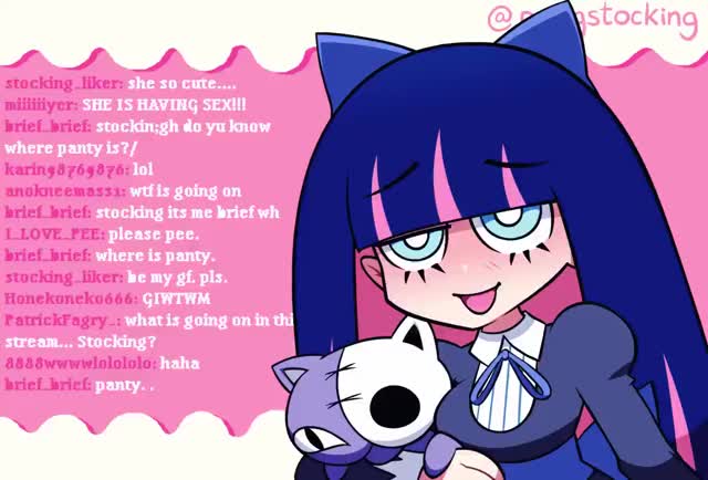 Stocking's enjoying her time as a Vtuber (SpeedoNSFW) [Panty & Stocking with