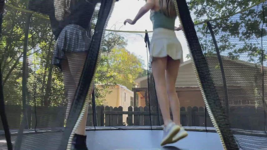 New! Patreon.com/Upskirts - London and Stella Trampoline Upskirts - Link in the comments