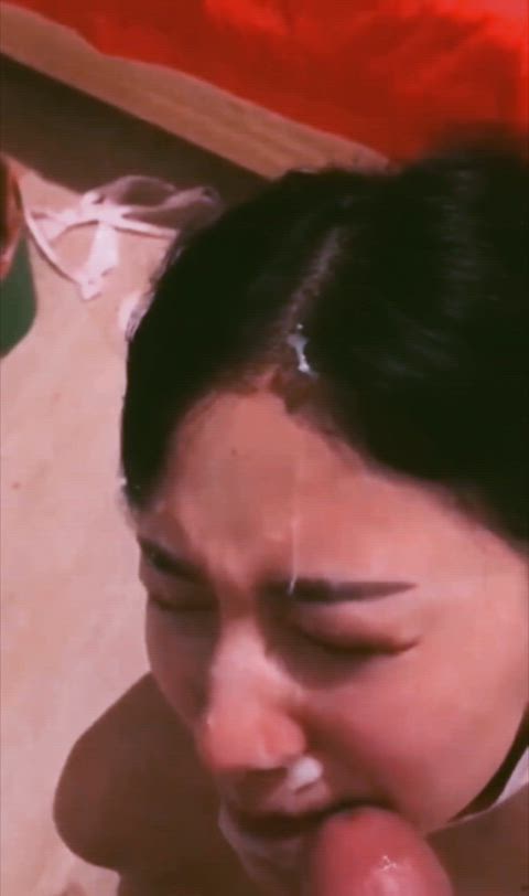 Asian Chick with Tiny Tits gets Cum Splooged