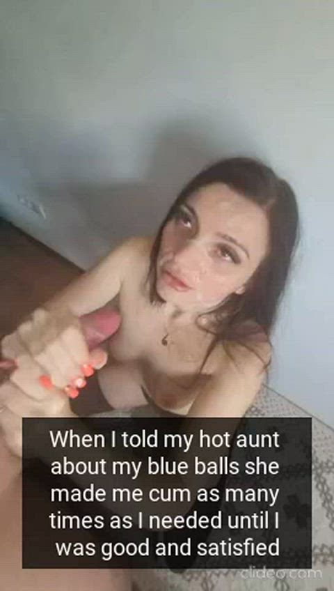 Aunt Aunty Cum Cum Swallow Cumshot Facial MILF Taboo Porn GIF by saberkazumi