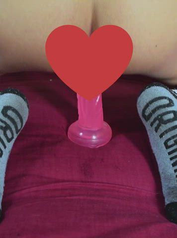 Trying out my dildo